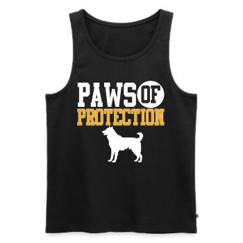 Alabai Dog Paws of Protection - Men's Premium Organic Tank Top - black - Front - Michal (187cm)