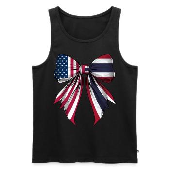 Coquette Bow Thailand Roots Heritage Thai Pride - Männer Premium Bio Tank Top - Schwarz - Vorne - AI Model Male 178 light (178cm)