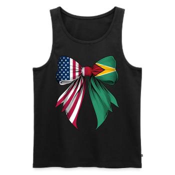 Coquette Bow Guyana Roots Heritage Guyanese Pride - Men's Premium Organic Tank Top - black - Front - Michal (187cm)