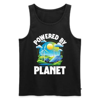 Les écologistes propulsés par la planète - Débardeur bio Premium Homme - noir - Devant - AI Model Male 178 light (178cm)