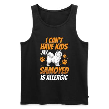 Samojede ist allergisch Schlittenhund - Männer Premium Bio Tank Top - Schwarz - Vorne - Michal (187cm)