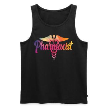 Pharmacy Tech Technician - Men's Premium Organic Tank Top - black - Front - Michal (187cm)