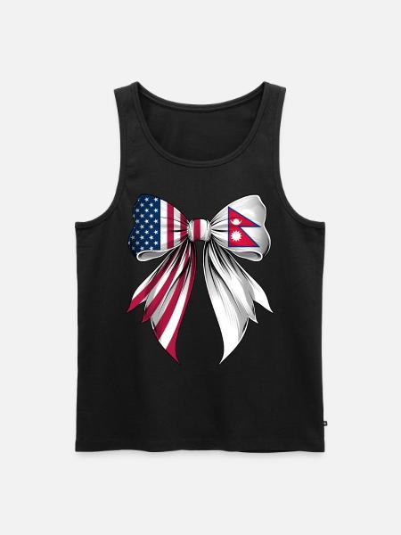 Coquette Bow Nepal Roots Heritage Nepali Pride - Men's Premium Organic Tank Top - black