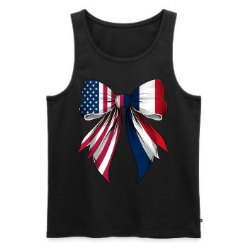 Coquette Bow France Roots Heritage - Men's Premium Organic Tank Top - black - Front - AI Model Male 178 light (178cm)