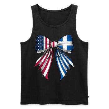 Coquette Arc Grèce Racines Héritage - Débardeur bio Premium Homme - noir - Devant - Michal (187cm)