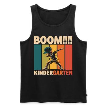 Funny Kindergarten Dab Design for Kids - Men's Premium Organic Tank Top - black - Front - AI Model Male 178 light (178cm)