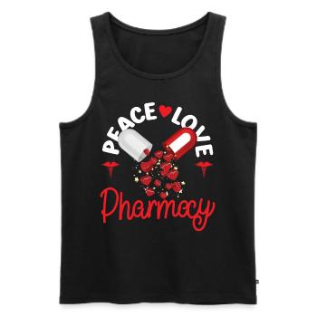 Pharmacy Tech Technician - Men's Premium Organic Tank Top - black - Front - Michal (187cm)