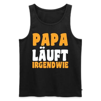 Père Équipe Papa - Débardeur bio Premium Homme - noir - Devant - Michal (187cm)
