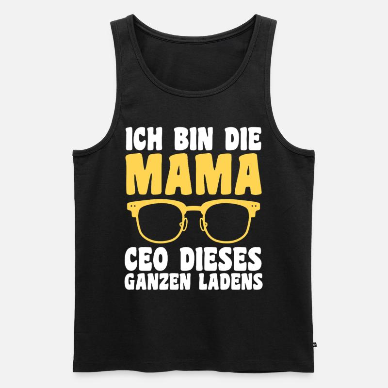 Mutter Team Mama - Männer Premium Bio Tank Top - Schwarz