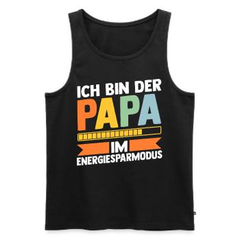 Père Équipe Papa - Débardeur bio Premium Homme - noir - Devant - Michal (187cm)