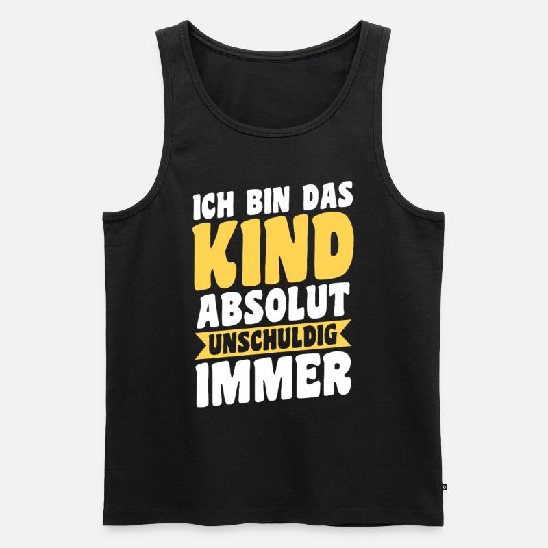 Tochter Sohn - Männer Premium Bio Tank Top - Schwarz