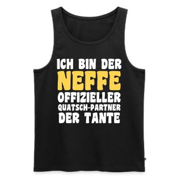 Familienmotiv Neffe - Männer Premium Bio Tank Top - Schwarz - Vorne - AI Model Male 178 light (178cm)