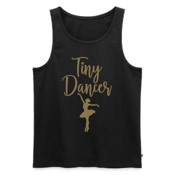 Tiny Dancer - Ballerina Silhouette - Männer Premium Bio Tank Top - Schwarz - Vorne - AI Model Male 178 light (178cm)