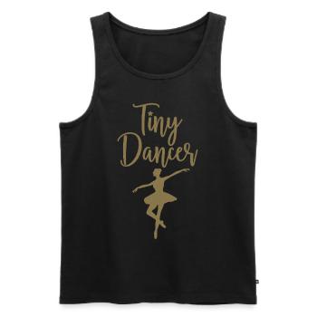 Tiny Dancer - Ballerina Silhouette - Männer Premium Bio Tank Top - Schwarz - Vorne - AI Model Male 178 light (178cm)