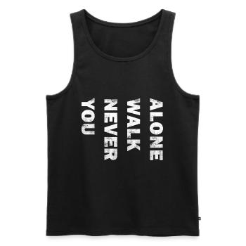 Vous ne marchez jamais seul - Débardeur bio Premium Homme - noir - Devant - AI Model Male 178 light (178cm)