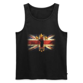 british uk armed force day - Men's Premium Organic Tank Top - black - Front - AI Model Male 178 light (178cm)