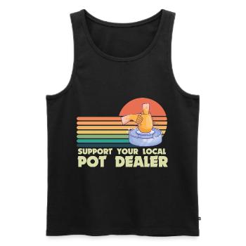 Pottery and pottery - Men's Premium Organic Tank Top - black - Front - Michal (187cm)