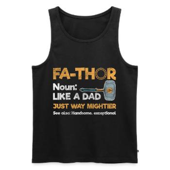 Thor Hammer Mythology - Men's Premium Organic Tank Top - black - Front - AI Model Male 178 light (178cm)