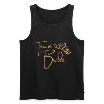 Team Bride - Junggesellenabschied - Männer Premium Bio Tank Top - Schwarz - Vorne - AI Model Male 178 light (178cm)