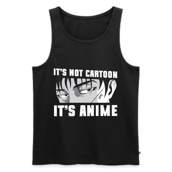 Manga Senpai Kanji Nerd - Débardeur bio Premium Homme - noir - Devant - AI Model Male 178 light (178cm)