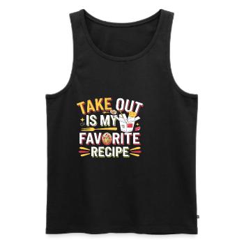 Take Out Is My Favorite Recipe 4 - Männer Premium Bio Tank Top - Schwarz - Vorne - Michal (187cm)
