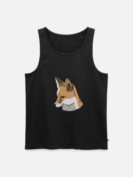 Fox, drawing, gift idea - Men's Premium Organic Tank Top - black