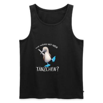 Blaufußtölpel Tänzchen Lustiges Tänzer Geschenk - Männer Premium Bio Tank Top - Schwarz - Vorne - AI Model Male 178 light (178cm)
