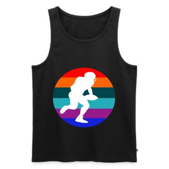 American football - Männer Premium Bio Tank Top - Schwarz - Vorne - Michal (187cm)