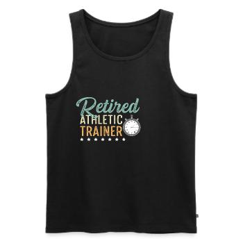 Pensionierter Sporttrainer Rentner Geschenk - Männer Premium Bio Tank Top - Schwarz - Vorne - Michal (187cm)