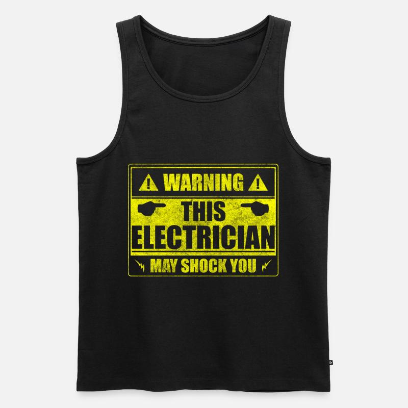 Elektrik Beruf Volt Blitz - Männer Premium Bio Tank Top - Schwarz