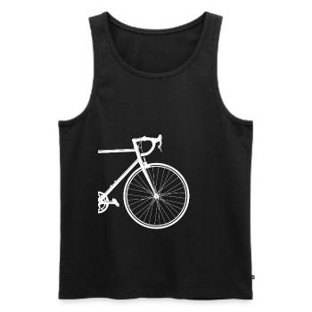 Road bike in a different way - Men's Premium Organic Tank Top - black - Front - AI Model Male 178 light (178cm)