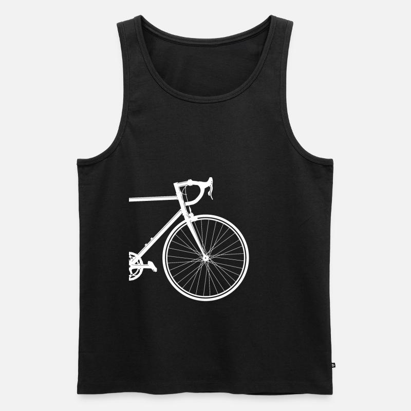 Rennrad mal anders - Männer Premium Bio Tank Top - Schwarz