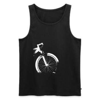 Mountain Bike Grunge Shabby Chic - Men's Premium Organic Tank Top - black - Front - AI Model Male 178 light (178cm)