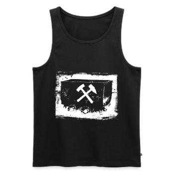 Eine Lore für den Bergbau - Männer Premium Bio Tank Top - Schwarz - Vorne - AI Model Male 178 light (178cm)