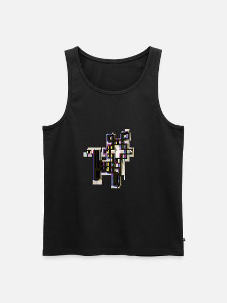CAT FIFETEEN - Men's Premium Organic Tank Top - black