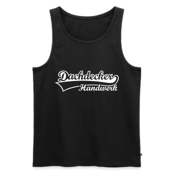 Dachdecker Handwerk - Männer Premium Bio Tank Top - Schwarz - Vorne - AI Model Male 178 light (178cm)