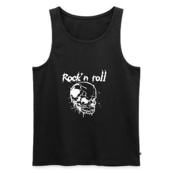 Rock n roll music - Men's Premium Organic Tank Top - black - Front - Michal (187cm)