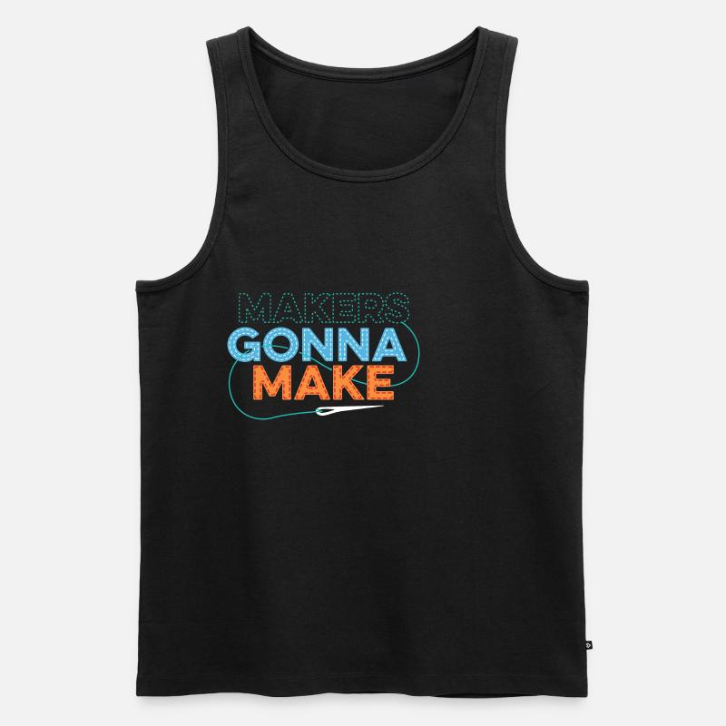 Macher werden machen Modedesigner Gift - Männer Premium Bio Tank Top - Schwarz