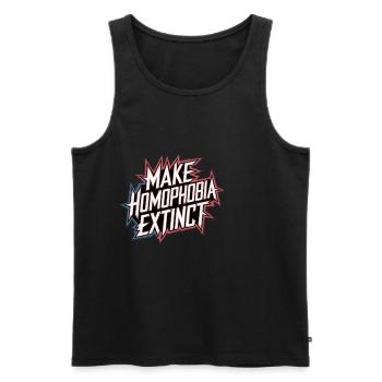 Make Homophobia Extinct 7 - Männer Premium Bio Tank Top - Schwarz - Vorne - AI Model Male 178 light (178cm)