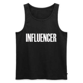 influencer youtuber fame babo sticker aufkleber - Männer Premium Bio Tank Top - Schwarz - Vorne - AI Model Male 178 light (178cm)