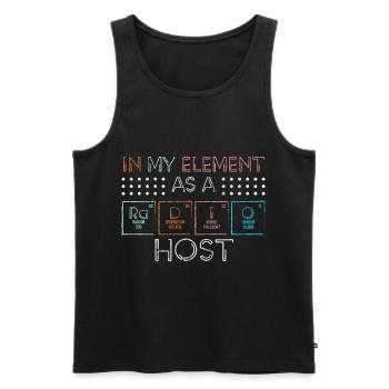 Radio Music Voice Channel - Men's Premium Organic Tank Top - black - Front - AI Model Male 178 light (178cm)