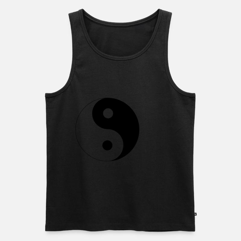 Yin Yang - Männer Premium Bio Tank Top - Schwarz