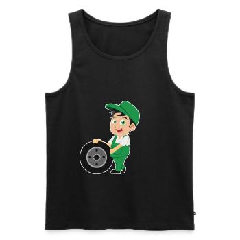 Auto Mechaniker Mechatroniker Reifen Tune Geschenk - Männer Premium Bio Tank Top - Schwarz - Vorne - Michal (187cm)