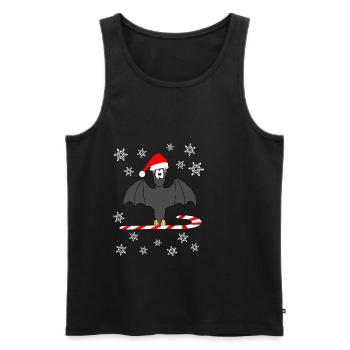 Weihnachtsmann Fledermaus Weihnachten Xmas - Männer Premium Bio Tank Top - Schwarz - Vorne - Michal (187cm)