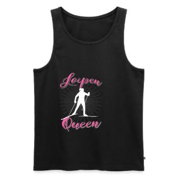Witziges Langlauf Wintersport Loipe Ski Geschenk - Männer Premium Bio Tank Top - Schwarz - Vorne - Michal (187cm)