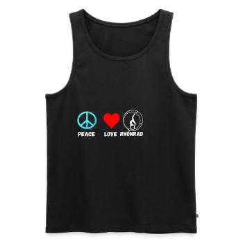 Rhönrad Peace Love Rhönradturnen Rhönrad cadeau - Débardeur bio Premium Homme - noir - Devant - Michal (187cm)