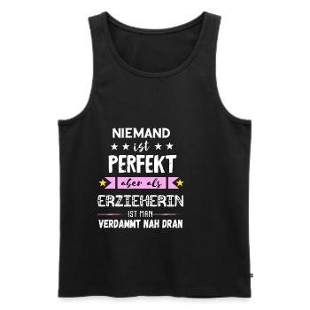 Erzieherin Kindergärtnerin Kindergarten Erziehung - Männer Premium Bio Tank Top - Schwarz - Vorne - Michal (187cm)