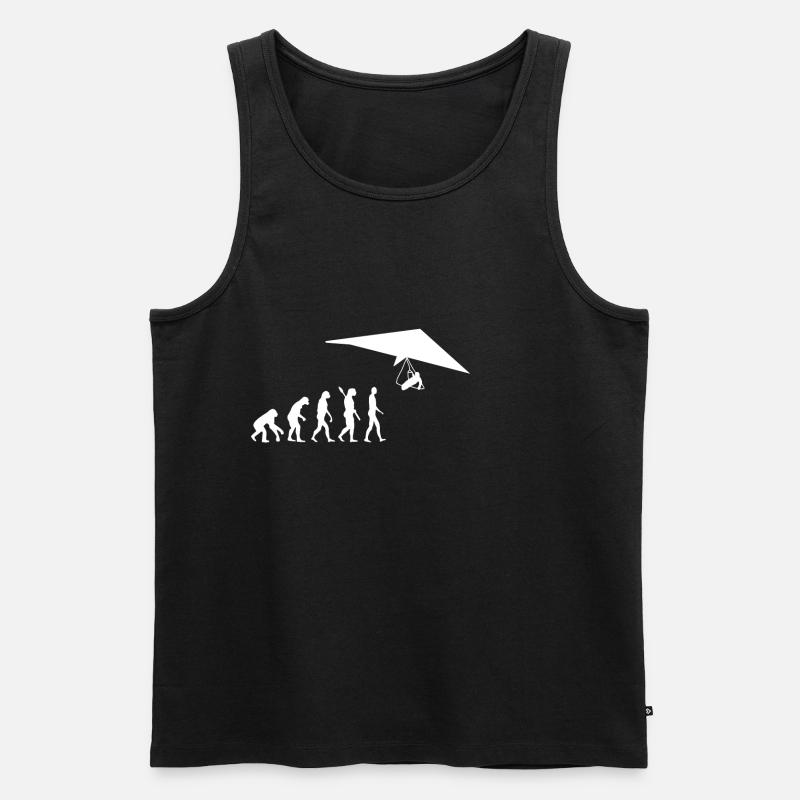 Hang Glider Evolution Hang Glider Tandem Flight - Men's Premium Organic Tank Top - black