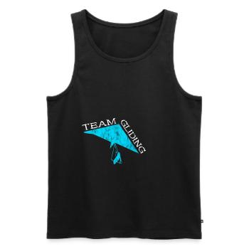 Hang Glider Hang Glider Tandem Flight Pilot - Men's Premium Organic Tank Top - black - Front - Michal (187cm)