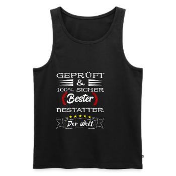 Lustige Bestatter Friedhof Bestattung Geschenke - Männer Premium Bio Tank Top - Schwarz - Vorne - AI Model Male 178 light (178cm)
